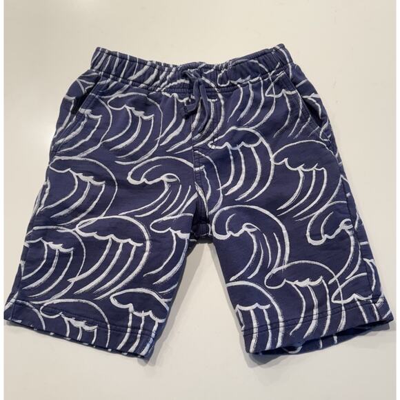 Tea Collection Printed Shorts Boys Size 8 Blue Thick Comfy Pockets - Picture 1 of 6
